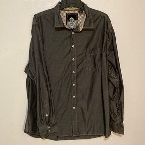 A2Z New York chambray button down shirt with contrast stitching 2XL